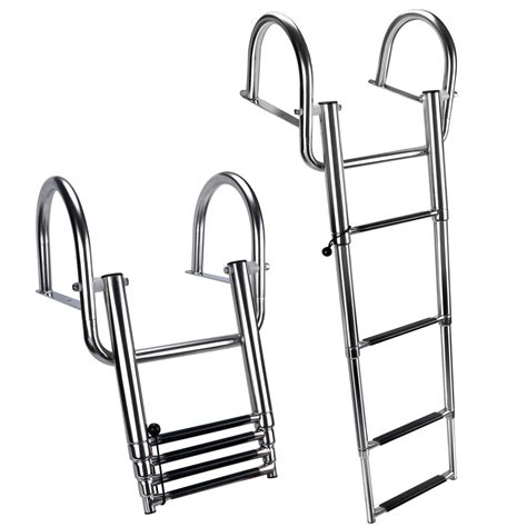 Buy Marinebaby Steps Pontoon Boat Ladder Stainless Steel Folding