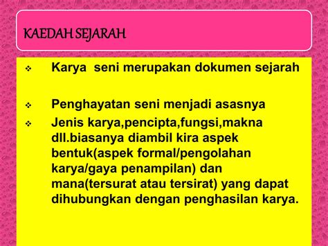 Seni Visual Penggal 1 Pendekatan Sejarahandkritikan Seni Visual Ppt