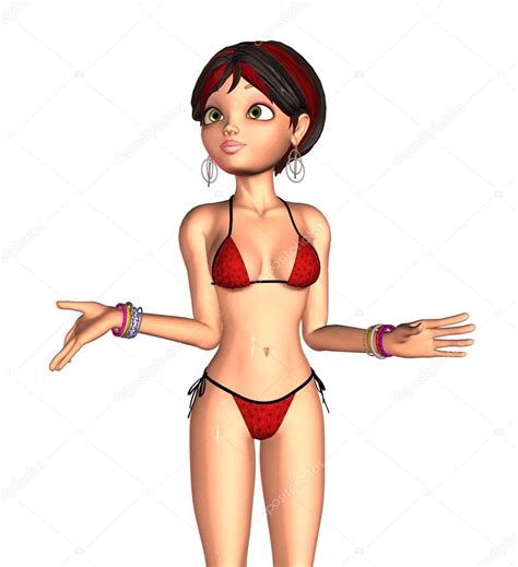 3d Chica En Bikini Rojo 2024
