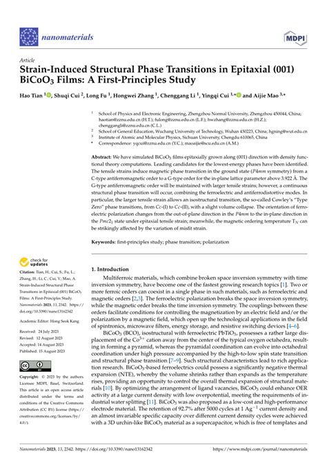 Pdf Strain Induced Structural Phase Transitions In Epitaxial 001