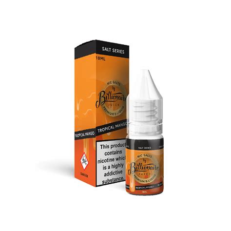 Tropical Mango Billionaire Nic Salts Premium E Liquid Gwampk