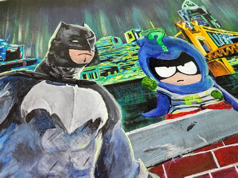 Hand Painted Batman South Park Fan Art Etsy