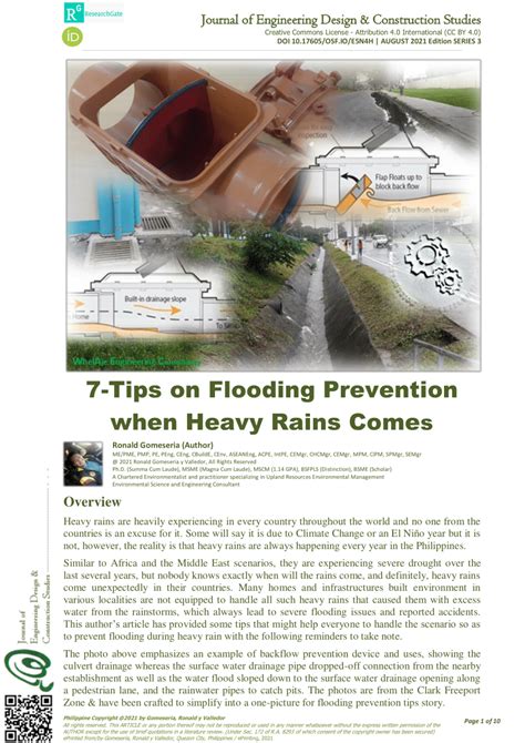 (PDF) 7-Tips on Flooding Prevention when Heavy Rains Comes