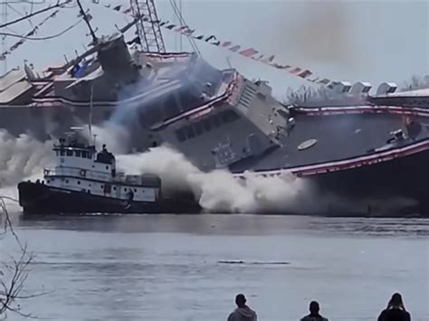 Us Warship Collides With Tugboat In Disastrous Launch