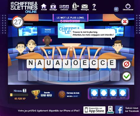 Des Chiffres Et Des Lettres En Ligne Sur Pc Ou Tablette Dedans Jeux De