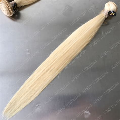 South East Chinese Virgin Hair Single Donor Weave Bundle Blonde Color