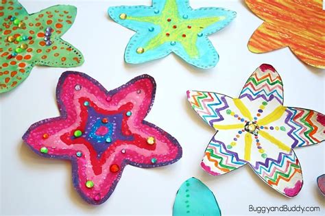 Easy Starfish Craft For Kids With Free Printable Template Buggy And Buddy