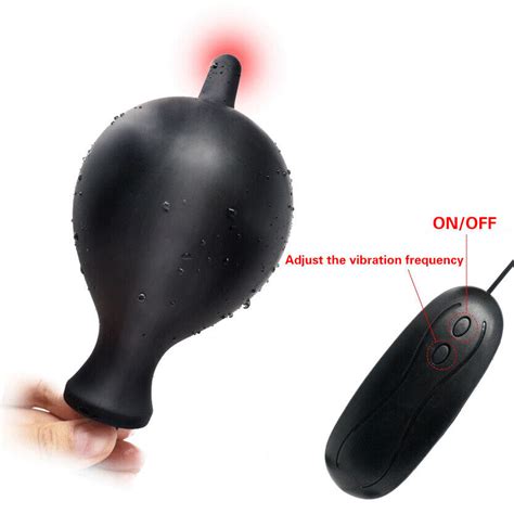 Adult Inflatable Huge Big Anal Butt Plug Dildo Pump Massager Men Women