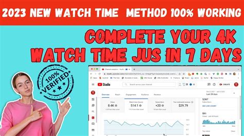 New Youtube Watch Time 2023 Method 4k Watch Time Kise Complete Kare