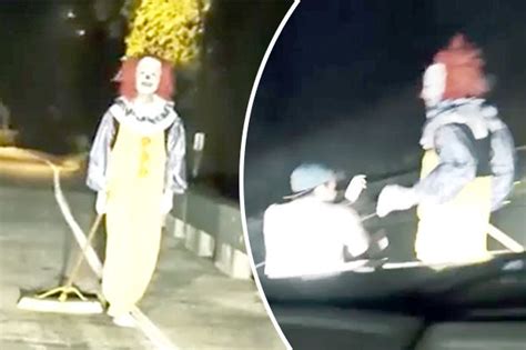 Killer Clown Sighting As Figure Run Over In Shock Video Daily Star