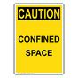 Vertical Confined Space Sign - OSHA CAUTION