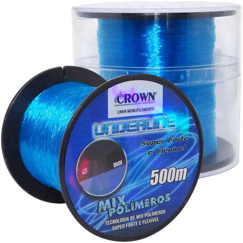 Linha Pesca Monofilamento Underline Crown Mm Lb M C Pesca