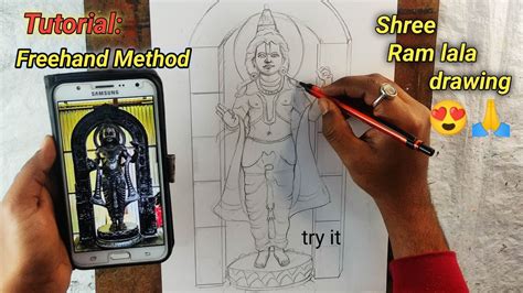 Shree Ram Lala Drawingayodhya Ram Murti Drawingram Lala Full Body