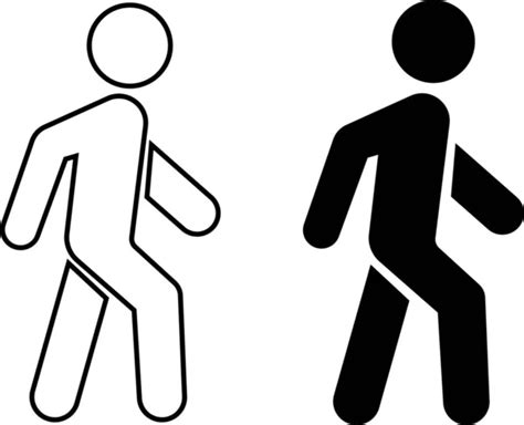 3810 Man Walking Icon Vector Images Depositphotos