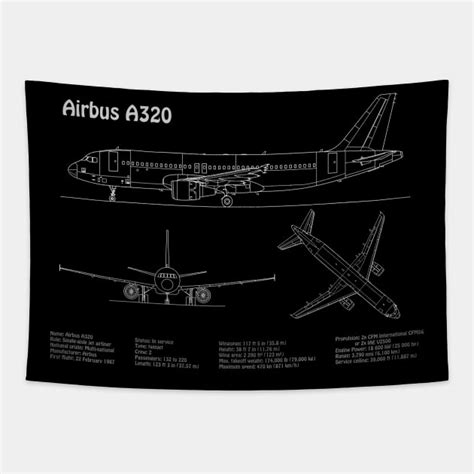 Airbus a320 Airplane Blueprint Plan - PDpng - Airbus A320 - Tapestry ...