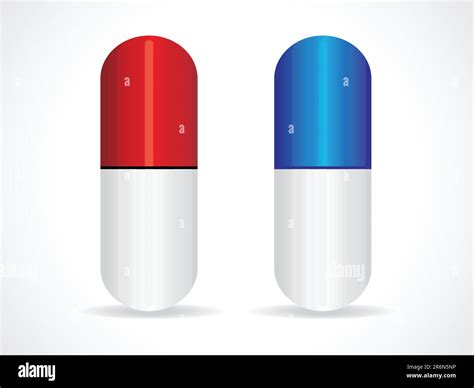 Red And Blue Capsule Vector Illustration Stock Vector Image And Art Alamy