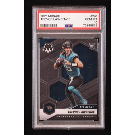 Trevor Lawrence 2021 Panini Mosaic 241 DEB RC PSA 10 Pristine Auction