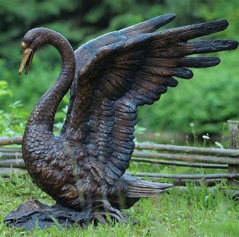 Outdoor Garden Decoration Majestic Swans Bronze Garden Ornament