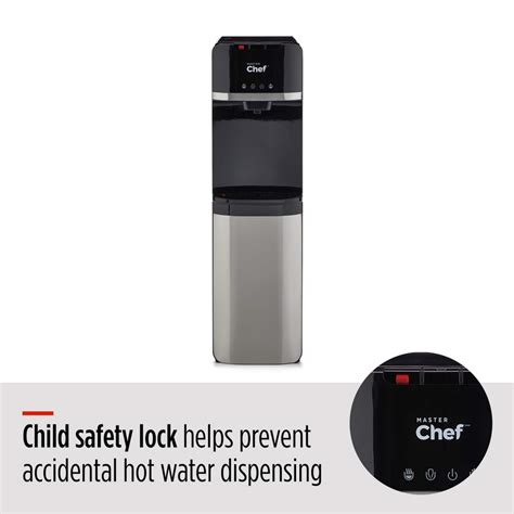 Master Chef Bottom Load Water Coolerdispenser 3 Temperatures Black