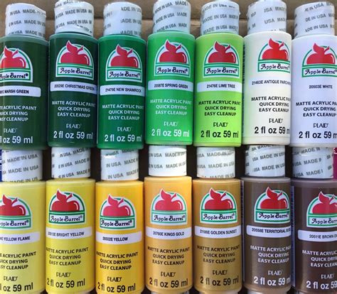 List 1 Of 2 Apple Barrel Matte Acrylic Paint 2 Oz 70 Colors Etsy