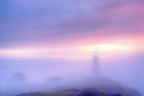 Free photo: Lighthouse in fog - Atlantic, Shore, Remote - Free Download - Jooinn