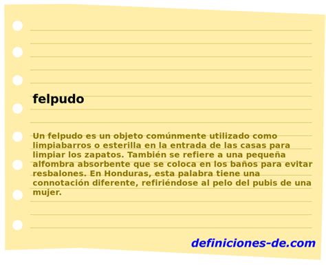 Significado De «felpudo