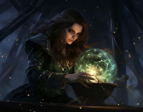 Premium Ai Image A Woman Holding A Glowing Ball