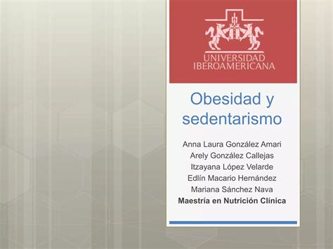 Obesidad Y Sedentarismo Ppt