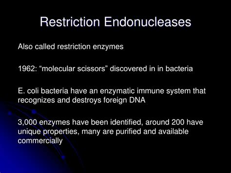 Ppt Restriction Enzymes Powerpoint Presentation Free Download Id6830091