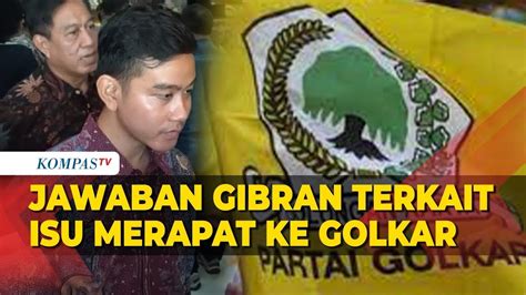 Begini Jawab Gibran Rakabuming Saat Ditanya Isu Dirinya Bergabung Ke