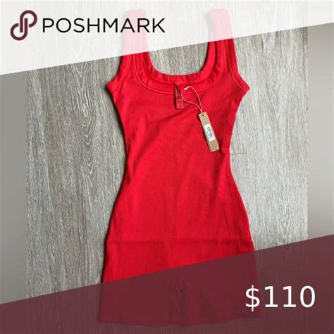 SKIMS COTTON RIB ONESIE IN RUBY Clothes Design Athletic Tank Tops