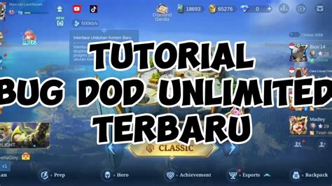 TUTORIAL BUG DOD UNLIMITED MOBILE LEGEND TERBARU YouTube