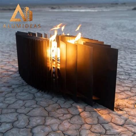 Corten Steel Rusted Steel Fire Pit Alumideas