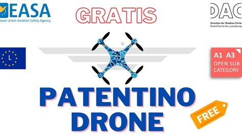 Patentino Drone GRATIS Attestato A1 A3 Open Category YouTube