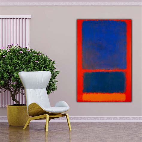 Mark Rothko Blue Orange Red Canvas Print Wall Artmark Rothko Etsy