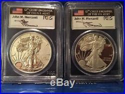 Mercanti Flag Silver Eagle Coin Th Anniversary Set All S