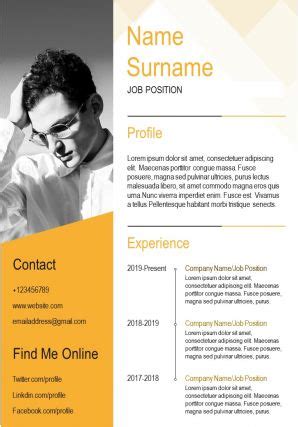 Self Introduction Resume And CV Fully Editable Powerpoint Template | PowerPoint Slides Diagrams ...