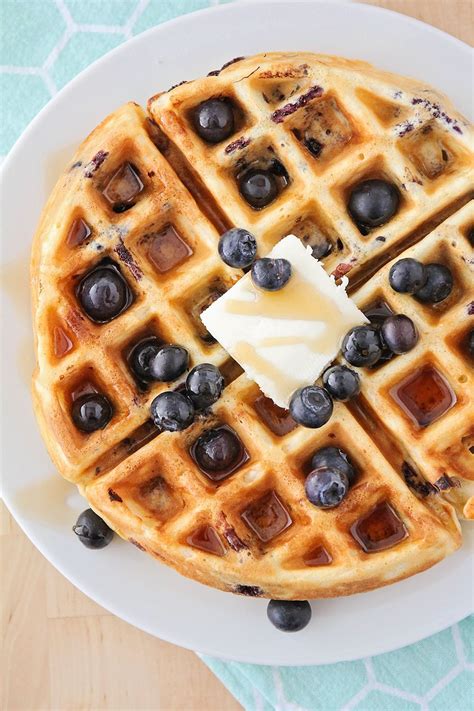 Blueberry Buttermilk Waffles The Baker Upstairs Recipe Blueberry