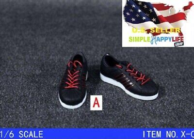 Black Ad Sneakers Shoes For Male Figure Hot Toys Phicen Ganghood Usa Ebay