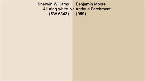 Sherwin Williams Alluring White SW 6343 Vs Benjamin Moore Antique