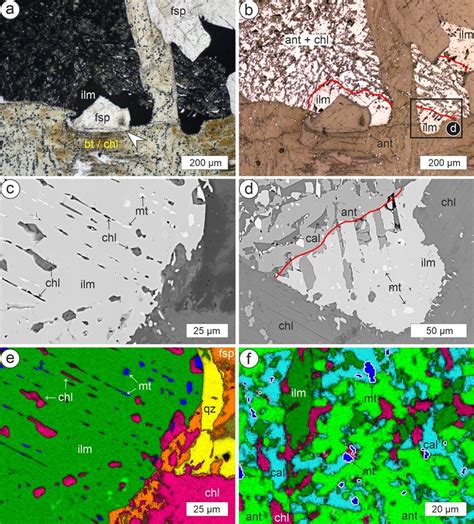 Altered Ilmenite A B Altered Ilmenite In Direct Contact With