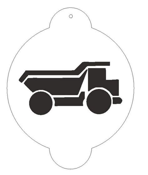 Dump Truck Stencil for Decorating Cake S129 by Winterparkproducts