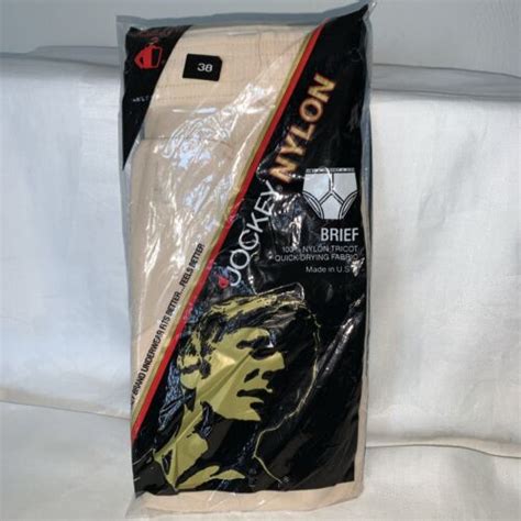 Jockey Nylon Tricot Briefs Vintage Thorobred Nude Beige Nip S Nos Mens Ebay