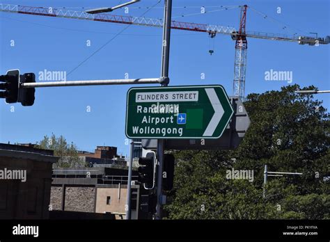 Australian Road Signs & Pedestrians Stock Photo - Alamy