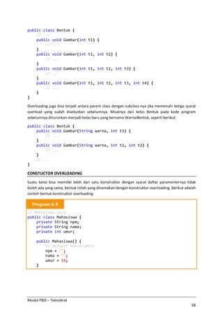 Modul PBO Bab 06 Polimorfisme Polymorphism PDF