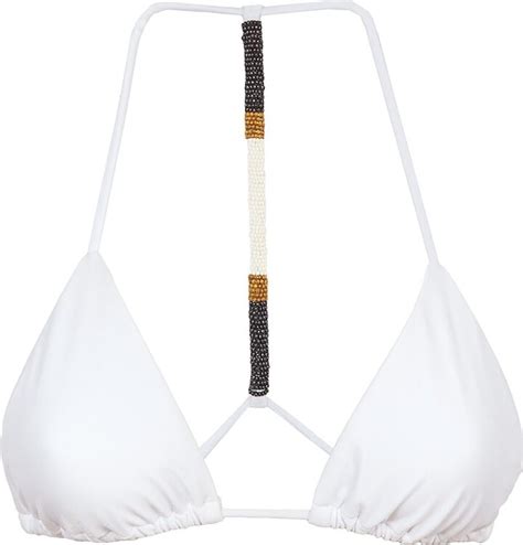 Vix By Paula Hermanny Ella Bead Embellished Triangle Bikini Top