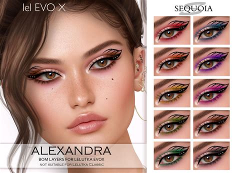 Second Life Marketplace Sequoia Alexandra Bom Eyeshadow For Lel Evox