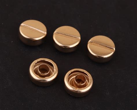 Gold Studs Rivets 50 Sets 78 Mm Metal Button Studs Screw Etsy Uk