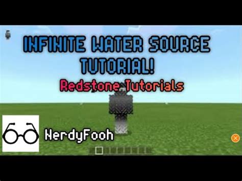 Minecraft Infinite Water Source Tutorial Youtube