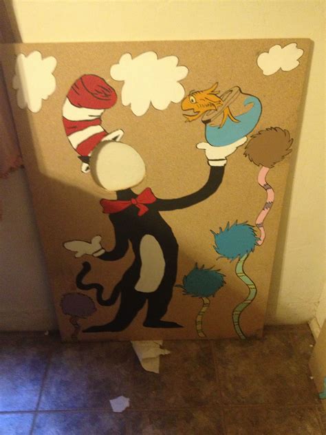 Dr Seuss Cat In The Hat Cut Out Face Part For Fun Pictures At A Party